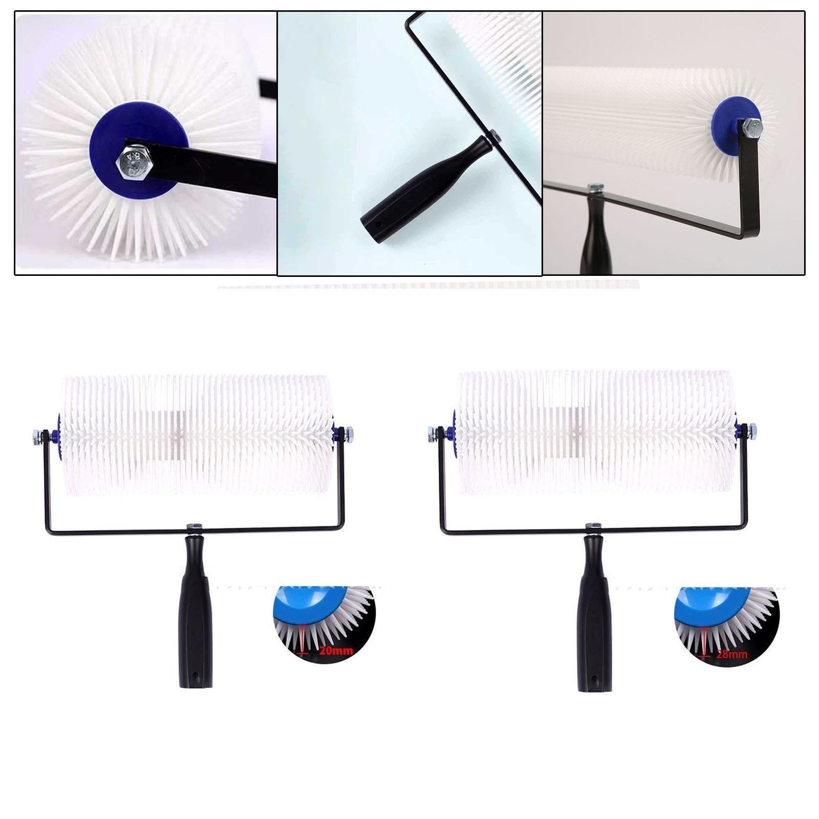 Rullo Pittura Rullo for Pavimenti, Pennello for pareti, Rullo for Pittura su Cemento, Rullo for Decorazione per Imbiancare Pareti e Soffitti(28mm Height)