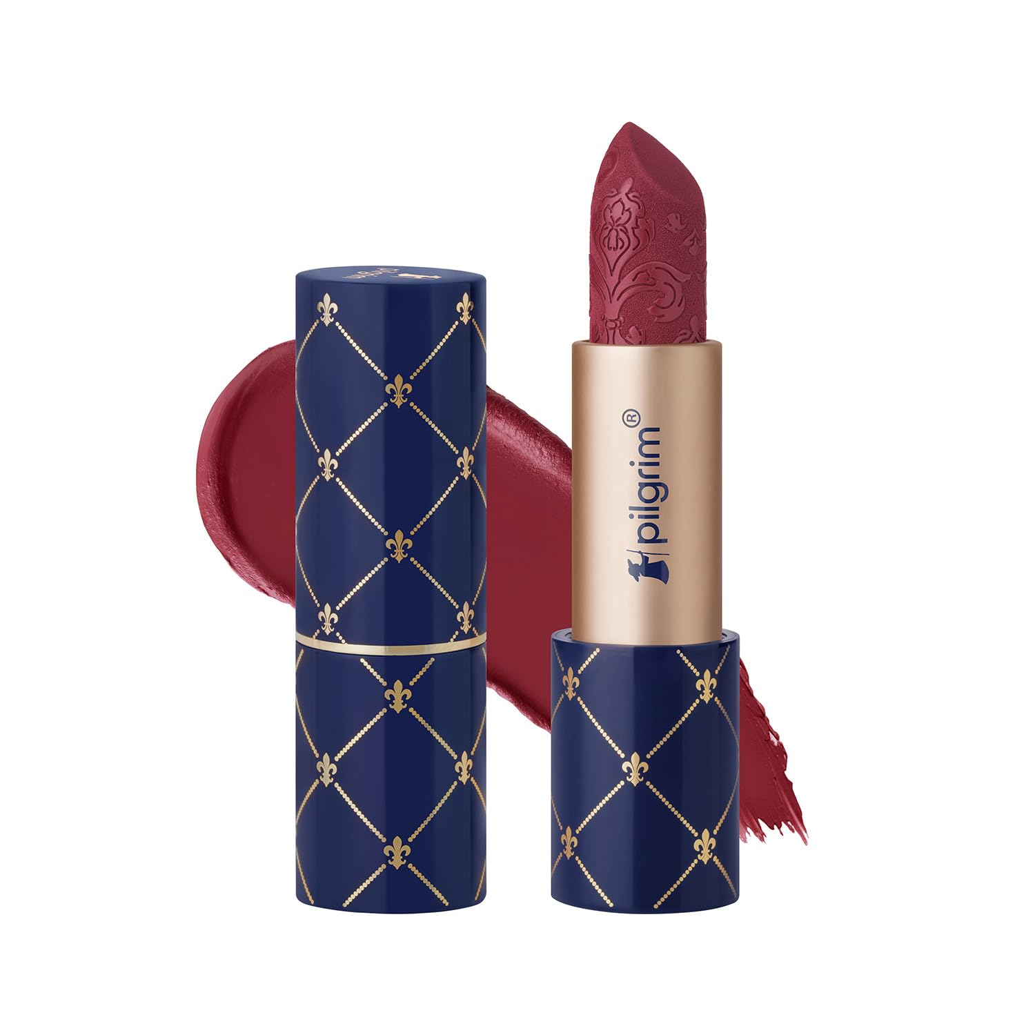 Pilgrim Oh So Crème! Bullet Lipstick | Silky-Matte Finish | Highly Pigmented and Long Lasting | Enriched with Exotic French Grape Seed Oil | (Sunset Affairé-14)-image-3