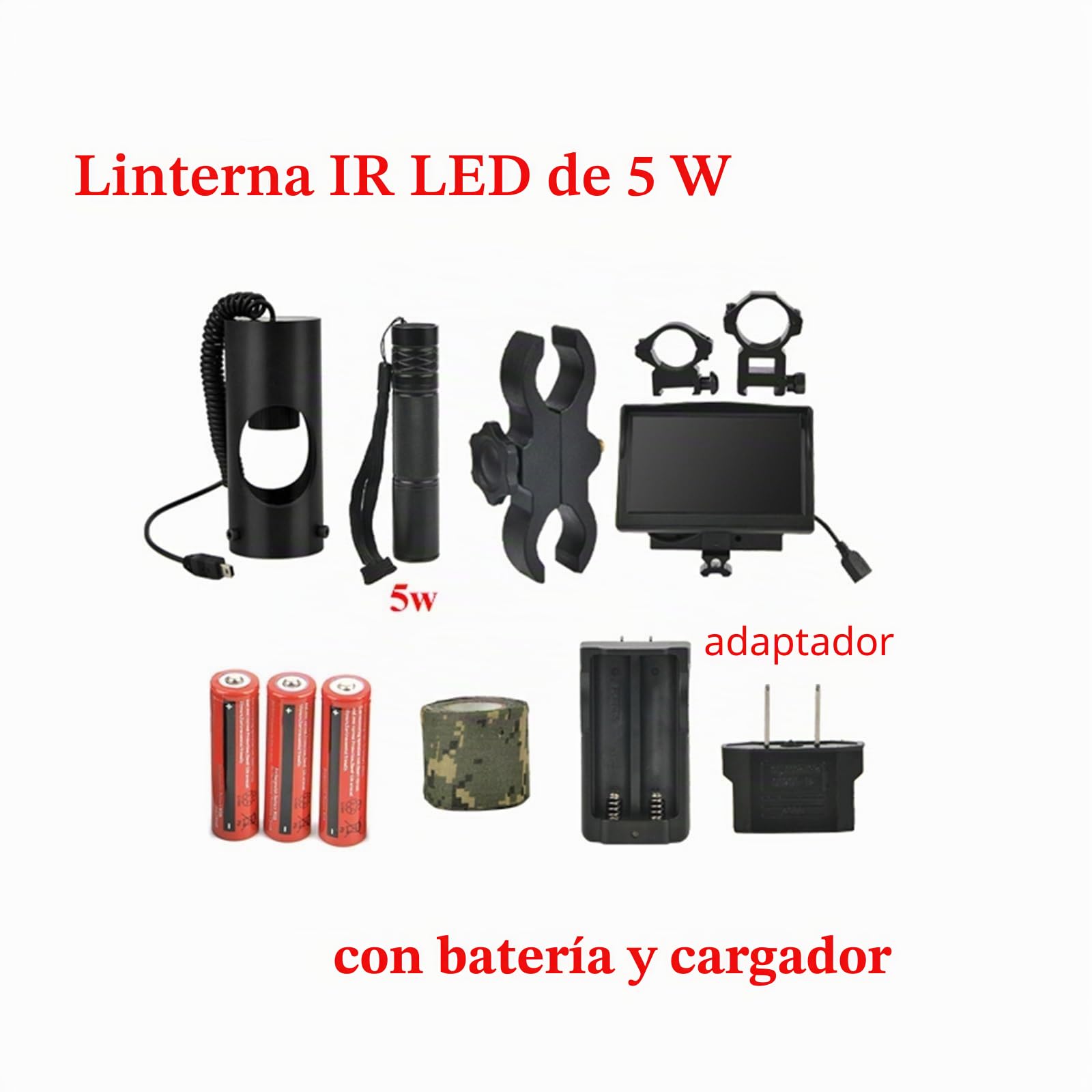 Monocular De VisióN Nocturna Para Adultos, Mira telescópica de visión nocturna miras de óptica vista táctica 850nm LED infrarrojo IR impermeable visión nocturna cámara de AmpliacióN Hd Ligera De Larga