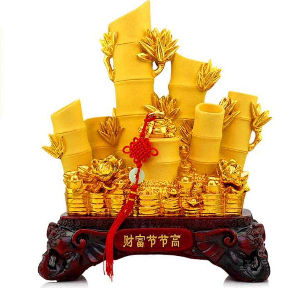 KYUJTYJ Head Sculpture Statue Sculpture Statue Tv Cabinet Wine Cabinet Living Room Furnishing Bamboo Home Wealth Technology Ornaments Decoration