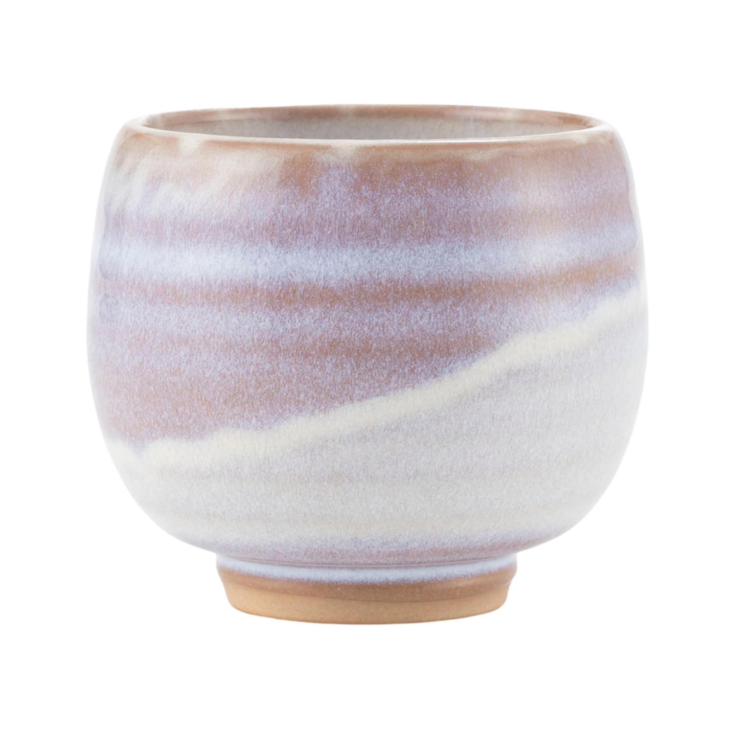 Hagiyaki Yunomi Purple Ceramic Tea Cup 4.9oz Japanese Hagi Ware Handmade