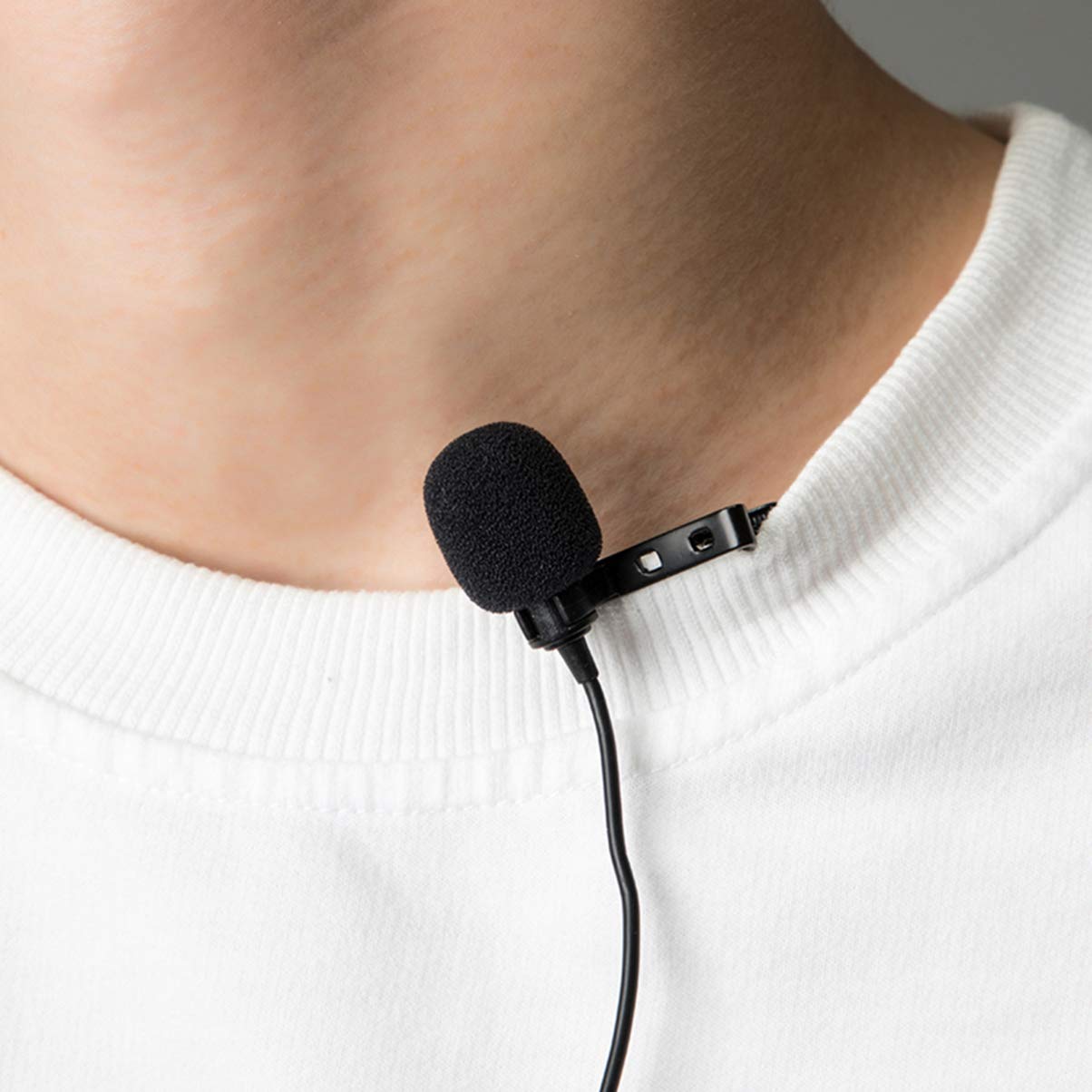 CATIEBYE 24Pcs Lapel Microphone Clip with Sponge Covers Mini Iron Clip for Mobile Karaoke and Streaming for Network Anchors and Personal Use