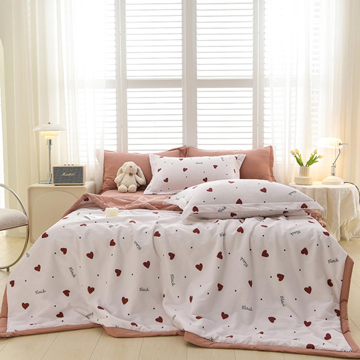 SYXMPFRHO Bedspread Florals Printing Quilted Bedspreads, Soft Comforter Bed Throw Microfiber Bed Spread, Reversible Quilted Throw, for All Season Bedroom Decorative(A,200x230cm)