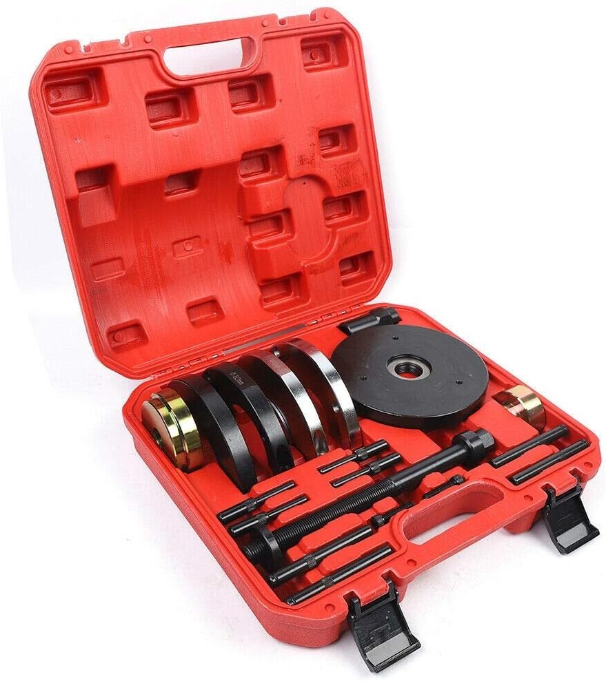 Kit di 19 attrezzi per cuscinetti ruota ruota mozzo ruota 82 mm, strumenti essenziali per riparazione e manutenzione auto