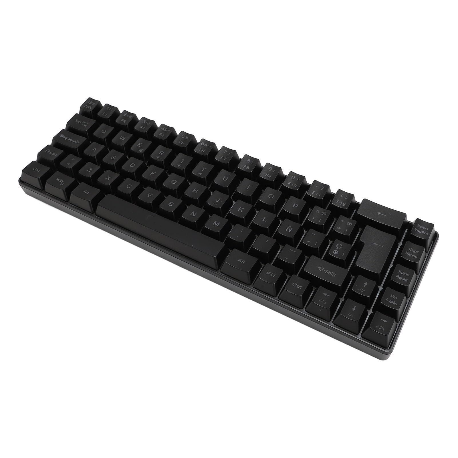 Hidyliu Tastiera da Gioco Meccanica Cablata con Retroilluminazione RGB Comfort Ergonomico per Lavorare e Giocare Design Compatto a 68 Tasti (Nera)