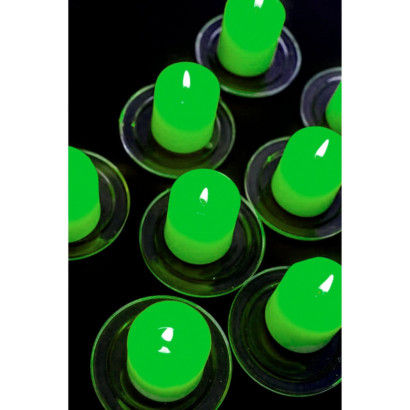 Acan Tradineur - Confezione da 24 candele con aroma di anguria, velone di cera profumata, lunga durata: 24 ore, aromaterapia, decorazione per la casa (verde, sorbetto di anguria, 7 x 5,6 cm)