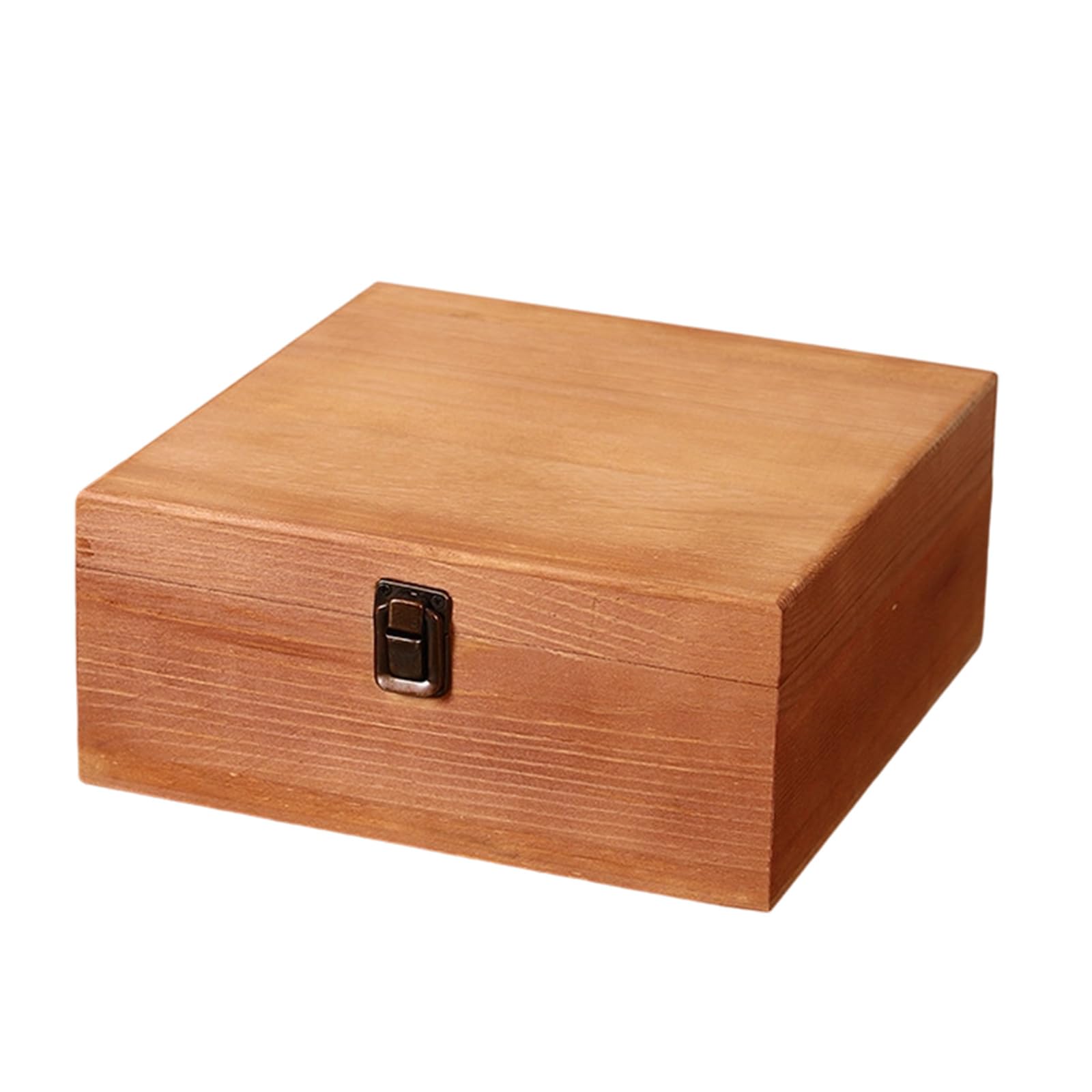 Xinsheinelry Handcrafted Pine Container for Party Home Organisation and Candy Storage Wooden Jewelry Organiser Box with Hinged Cover for Event Souvenirs