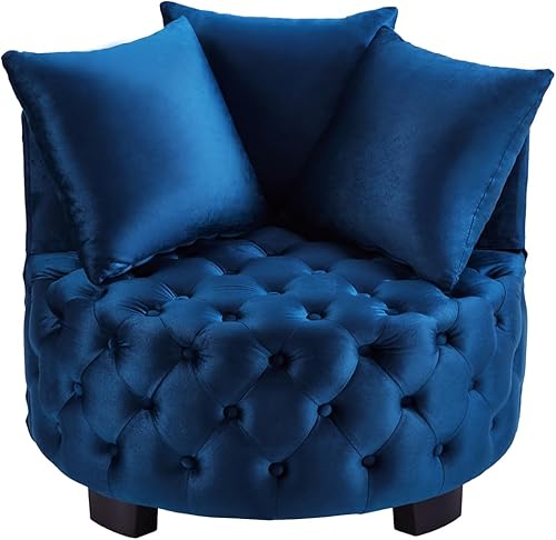 Miniatura 8 de 24KF Silla de ocio tapizada contemporánea, silla decorativa copetuda para sofá, sala de estar, hotel, con 3 almohadas, 7022 - gris oscuro