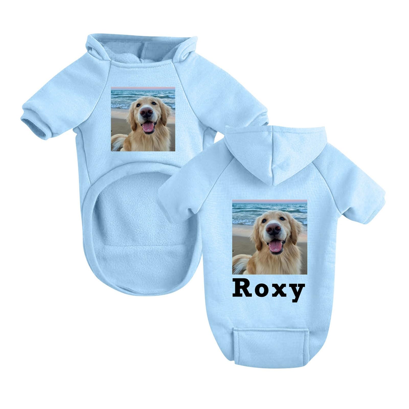 Custom Dog Hoodie with Name Photo,Custom Puppy Kitten Hoodie Sweatshirt Cute Pet Cat Winter Outfits Clothes