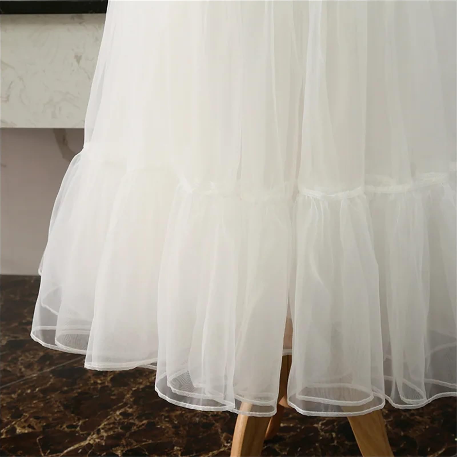 80CM Langer Puffy Rock Halloween Frauen Krinoline Vintage Petticoat for Hochzeit Abend Cosplay Unterrock Rockabilly Tutu
