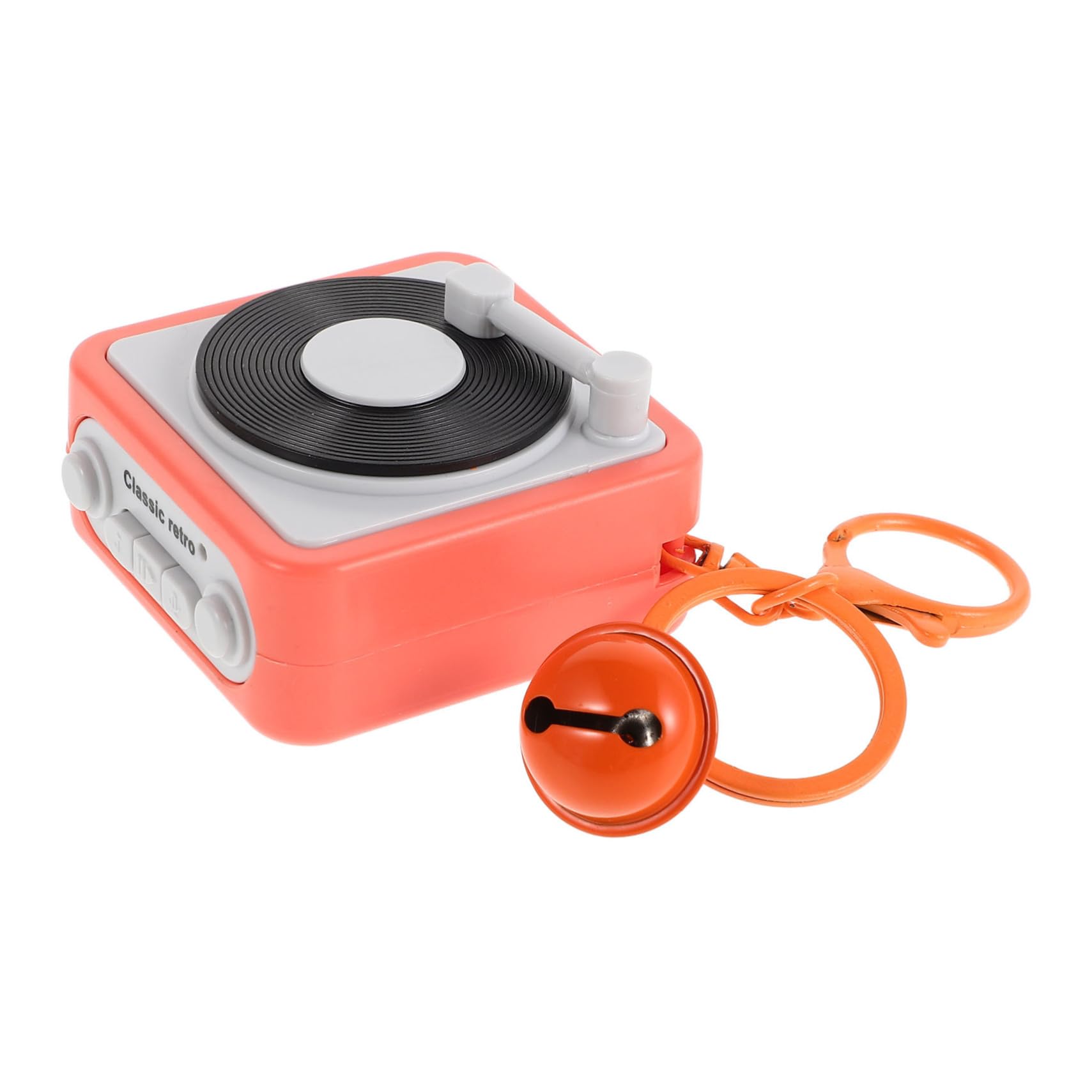 CIYODO Mini Retro Phonograph Keychain Portable Sound Recorder Pendant for Bags Cute Music Keyring for Vintage Lightweight and Creative Design