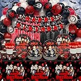 164 Pcs Horror Birthday Party Decorations Horror Movie Birthday Banner Happy Birthday Halloween Party Decorations for Halloween Bloody Scary Theme Party Supplies