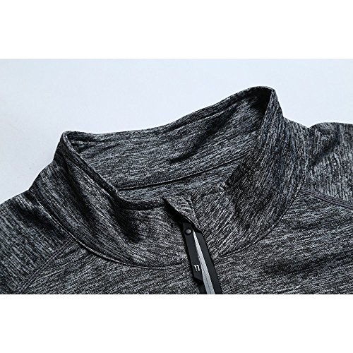 FELiCON Heren T-shirt met Lange Mouwen Sneldrogende Tech Warming-up voor Heren Licht en Ademend Sweatshirt met 1/4-Rits Running Jogging-Top Jacket Basislaag Sportkleding voor Buiten - Image 7