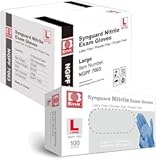 Basic Medical Blue Nitrile Exam Gloves&comma; Latex-Free & Powder-Free Food-Safe House Cleaning Disposable Glove &lpar;1000 Pcs&rpar;