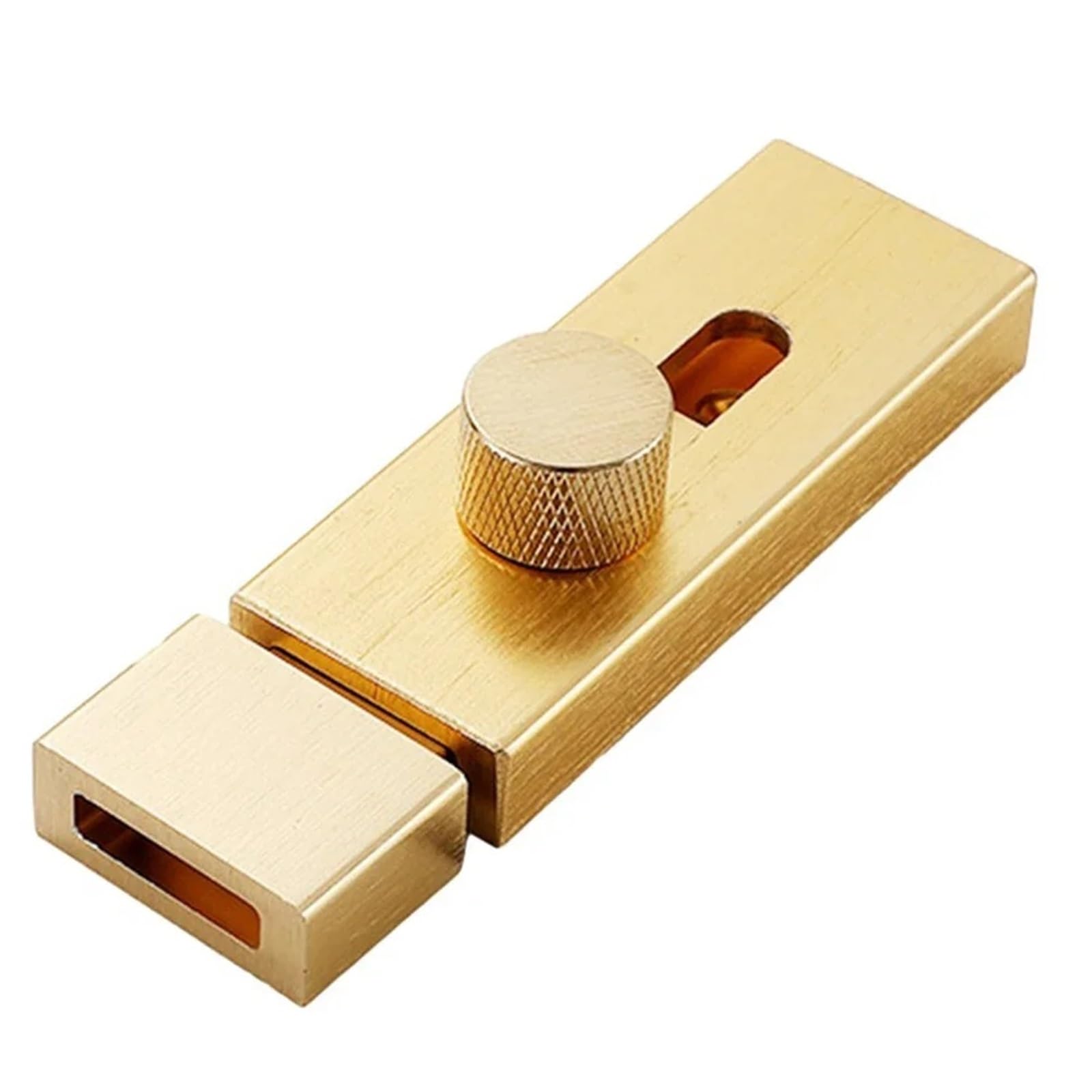 Gate Bolt Door Lock Latch Punch-Free Bolt Sliding Bolts Anti-Theft Security Aluminum Alloy Toilet Gate Hardware(Gold 100mm)