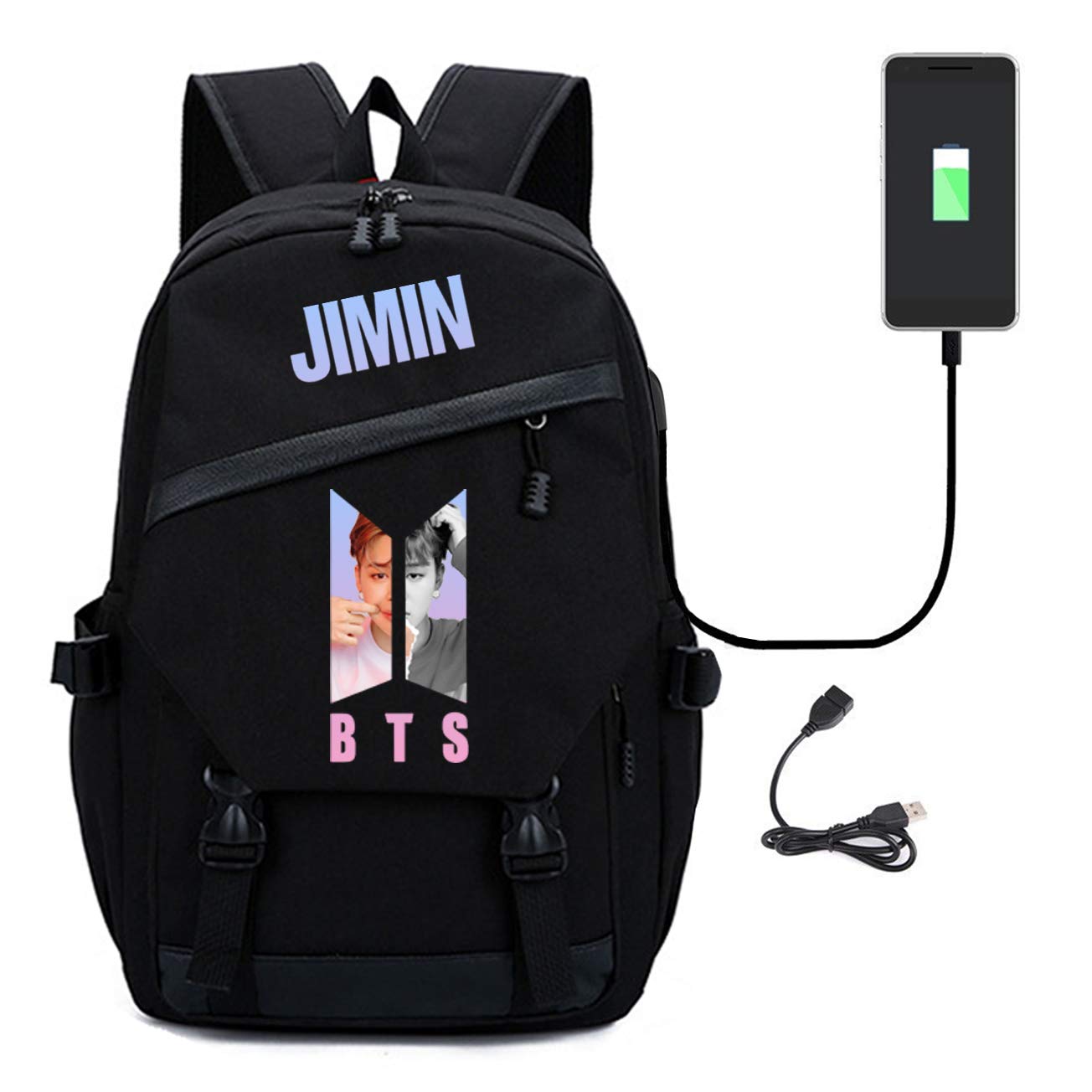 Dolpind Kpop BTS Backpack Schoolbag Bookbag Jung Kook Suga V Jimin