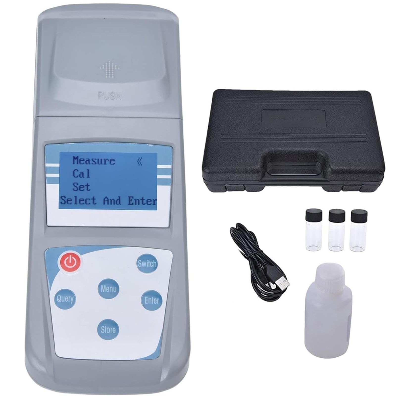 Misuratore di torbidità portatile, tester di qualità dell'acqua, misurazione della luce diffusa a 90°, torbidimetro per test dell'acqua con custodia per il trasporto, per acquedotti, cartiere, acquari
