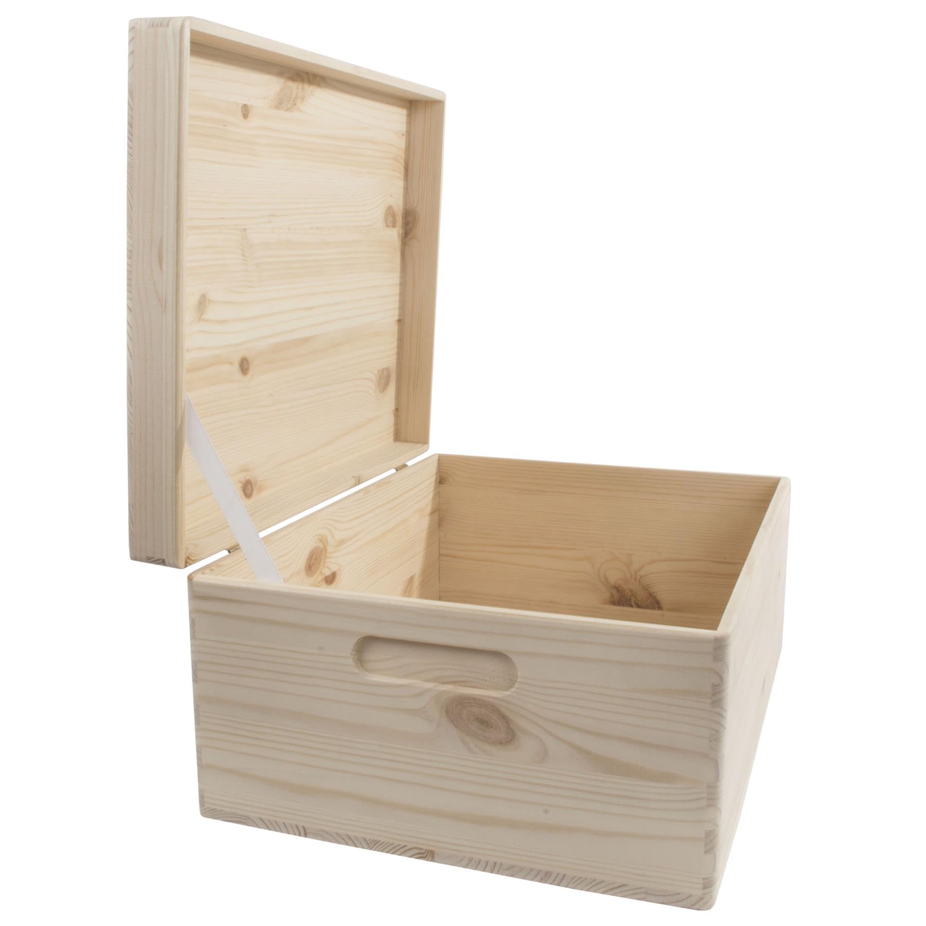 Grande Scatola Portagioie In Legno Di Acacia Con Coperchio, 28x21x12 Cm, Design Rustico Per Ricordi E Gioielli
