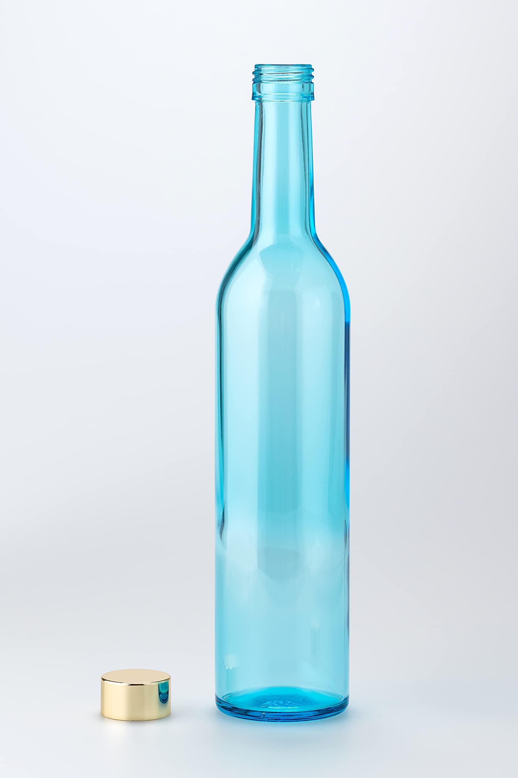 Amazon｜ガラス瓶 ワインボトル スリム 500ml アクア ブルー 3本セット