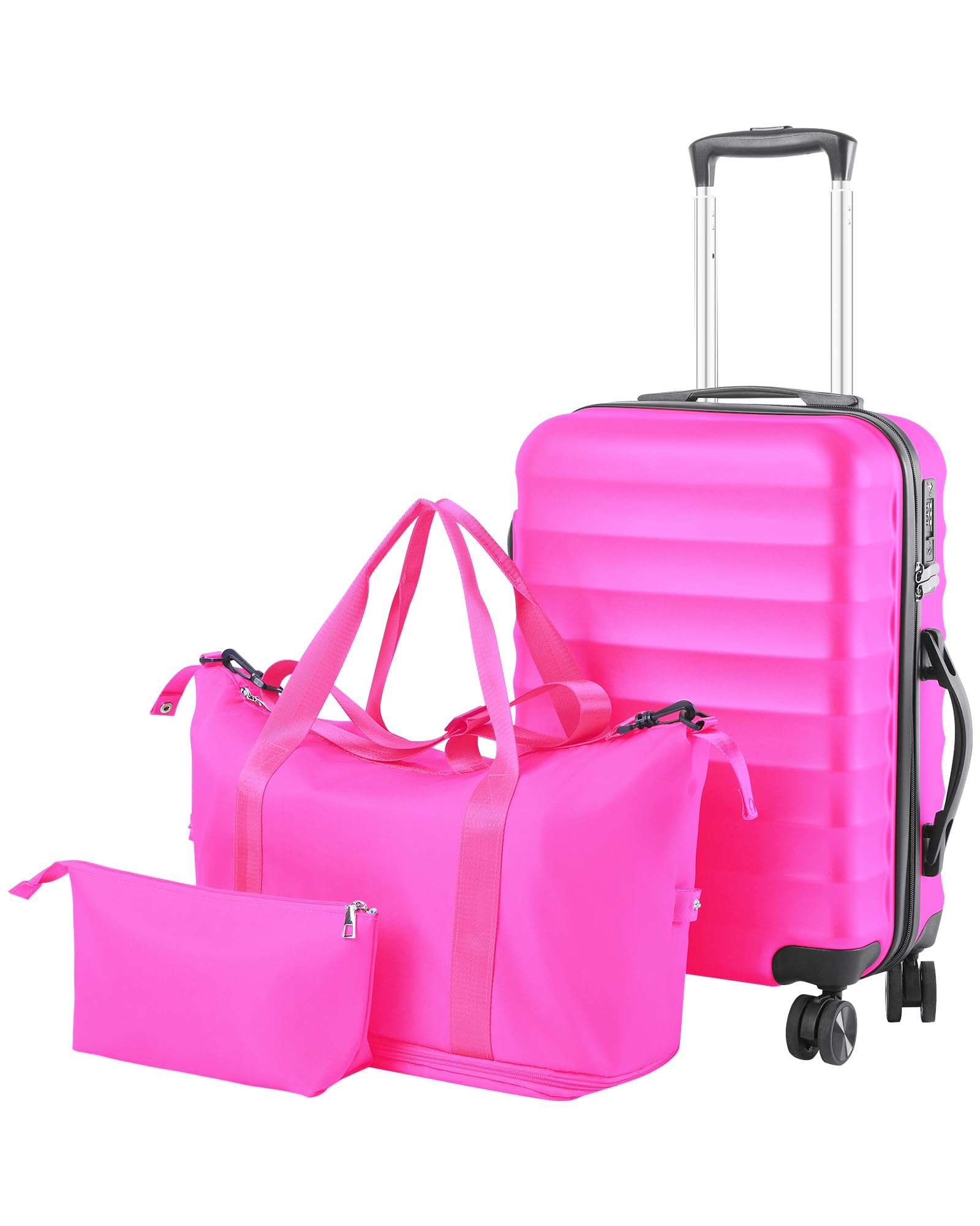 Set of suitcases Pink Stripes 3 Pieces main image 1
