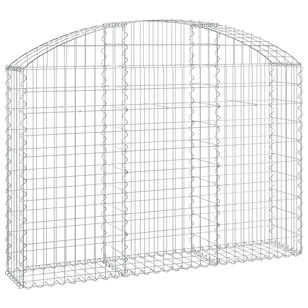 vidaXL Cesta gaviones forma arco hierro galvanizado 150x30x100/120 cm