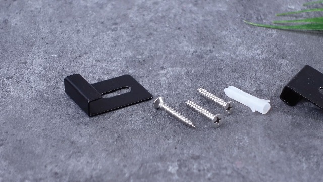 12 Clips De Espejo De Metal Para Montaje En Pared, Soporte D Black