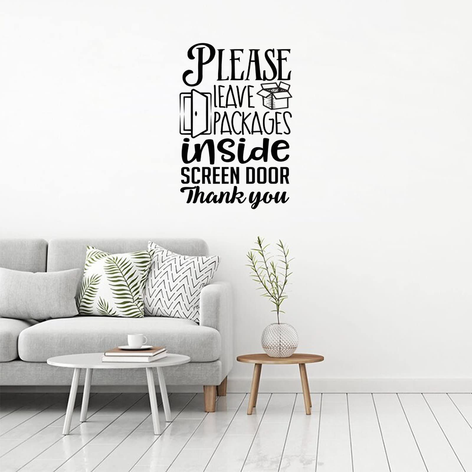 Love Quote Vinyl Wall Decal Stickers Please Leave Packages Inside