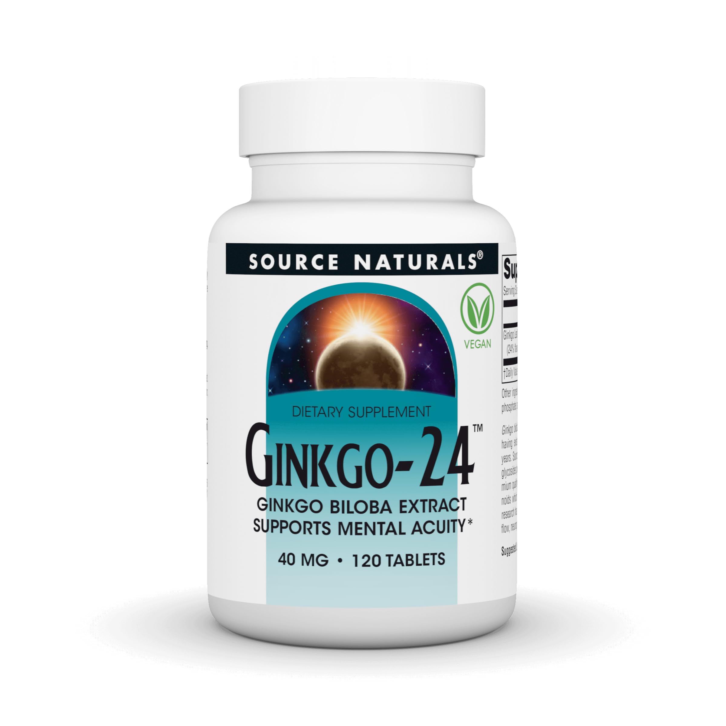 Source Naturals Ginkgo-24, 40 mg - 120 Tablets 1 120 Count (Pack of 1)