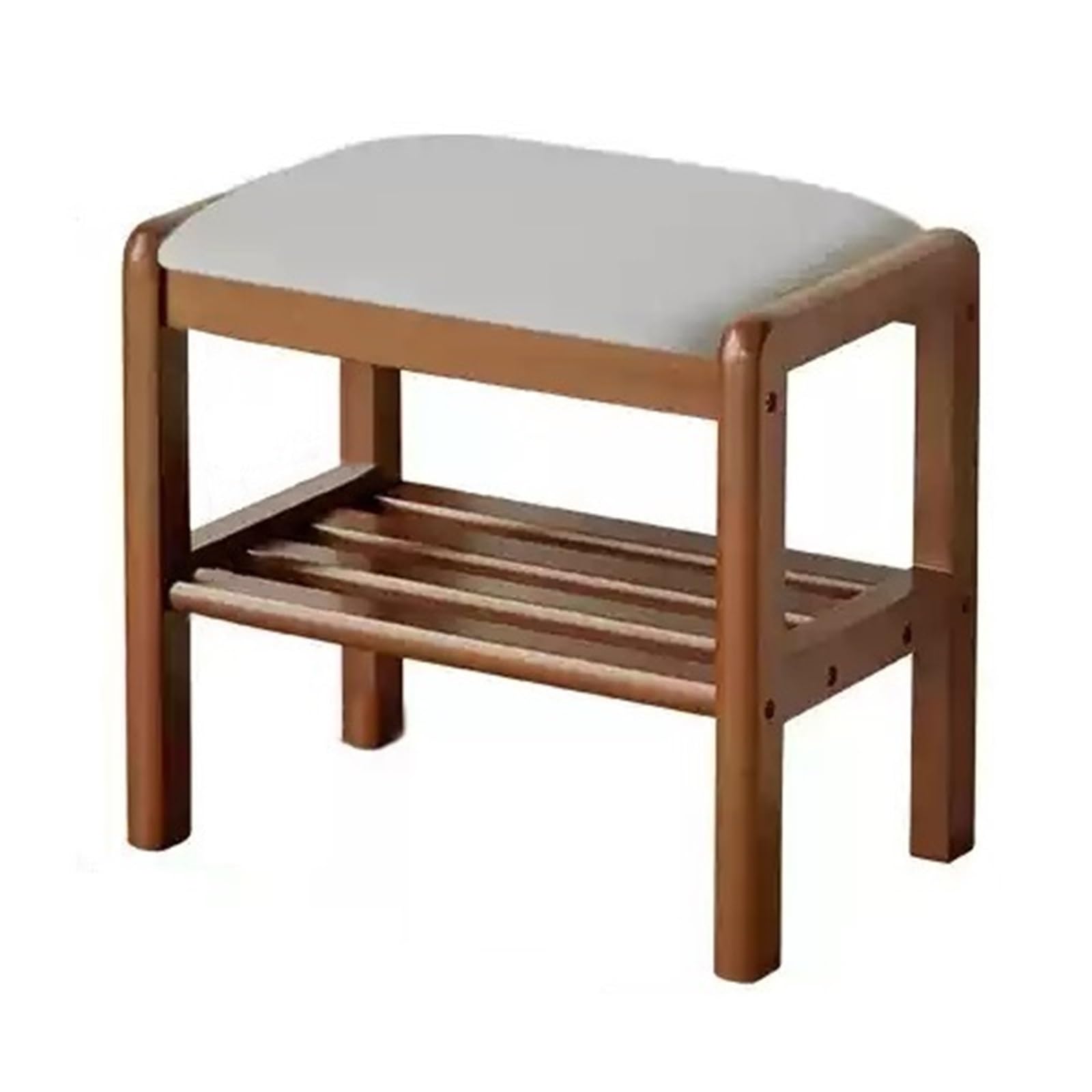 KLGFBDC Solid Wood Shoe Bench with Storage Shelf - Entryway Shoe Rack for Hallways and Living Rooms - Stylish and Functional Storage Solution