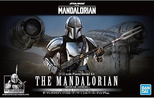 Bandai Hobby - 112 Mandalorian Beskar armadura (revestimiento de plata Ver.), The Mandalorian, Bandai Spirits Hobby Star Wars Model Kit (2557093)