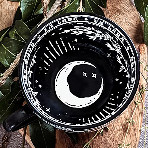 La Lune Large Coffee Halloween Moon Mug In Gift Box By Rogue + Wolf Witchy Spooky Ghost Emo Hocus Pocus Mugs For Men Women Kawaii Witch Metaphysical Witchcraft Supplies Goth Novelty Cup -17.6Oz 500Ml #TOP1