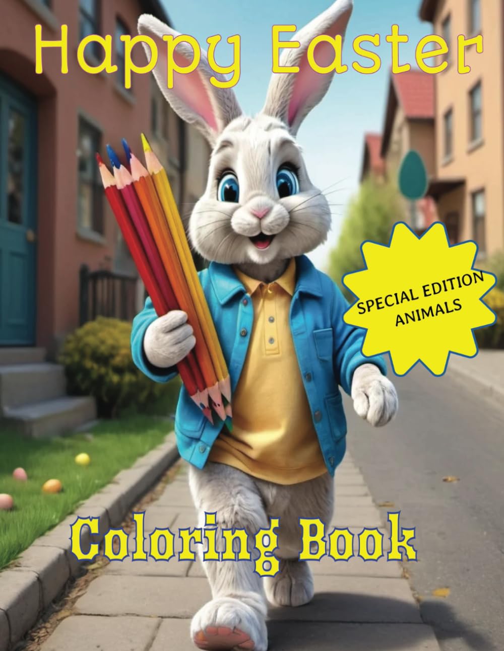 Happy Easter Coloring Book: Special Edition Animals