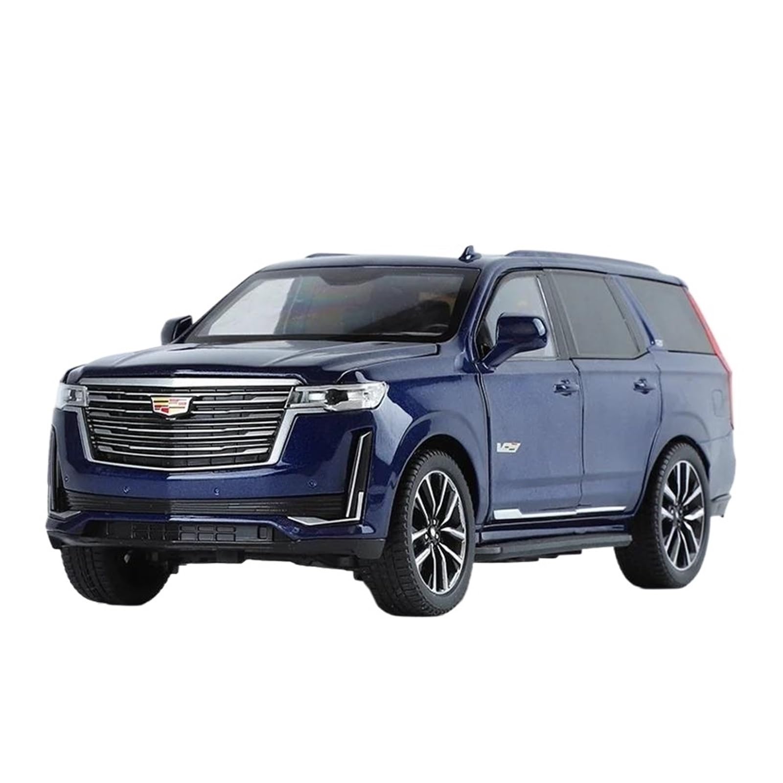 CHENXILONGCar assembly kit 1/24 For Cadillac Escalade SUV Alloy Car Model Diecast Metal Off-road Vehicles Car Model Sound Light Collections Office decoration(Blue)