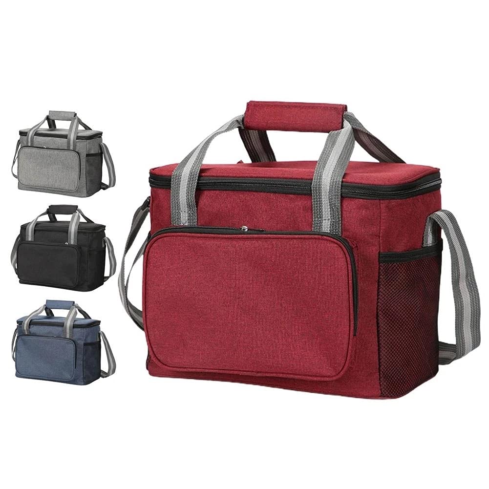 Fiambrera portátil Mejorada, Bolsa con Aislamiento térmico, Bolso para refrigerador para Mantener congelado o Caliente al Aire Libre