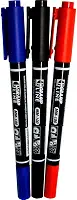 Marcador Permanente Multiuso MM-100, Gramp Line, com 3 cores no blister
