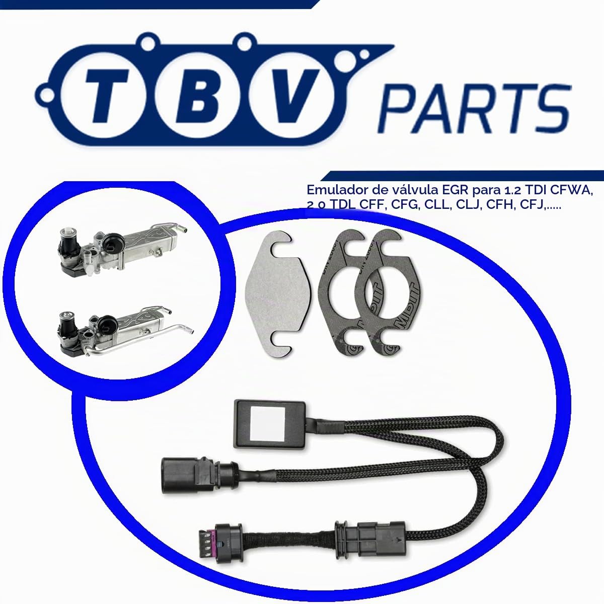 Kit Anular Valvula Egr 03L131512BB 03L131527AX Compatible Para CFFA Motor 2.0 TDI A3 Sharan Alhambra Passat Anular Valvula Egr 03L131512BL 03L906461A 03L131512AP