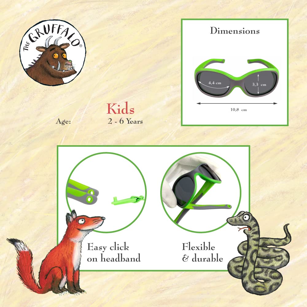 ActiveSol Kinder-Sonnenbrille Grüffelo, 2-6 Jahre, UV-Schutz, polarisiert