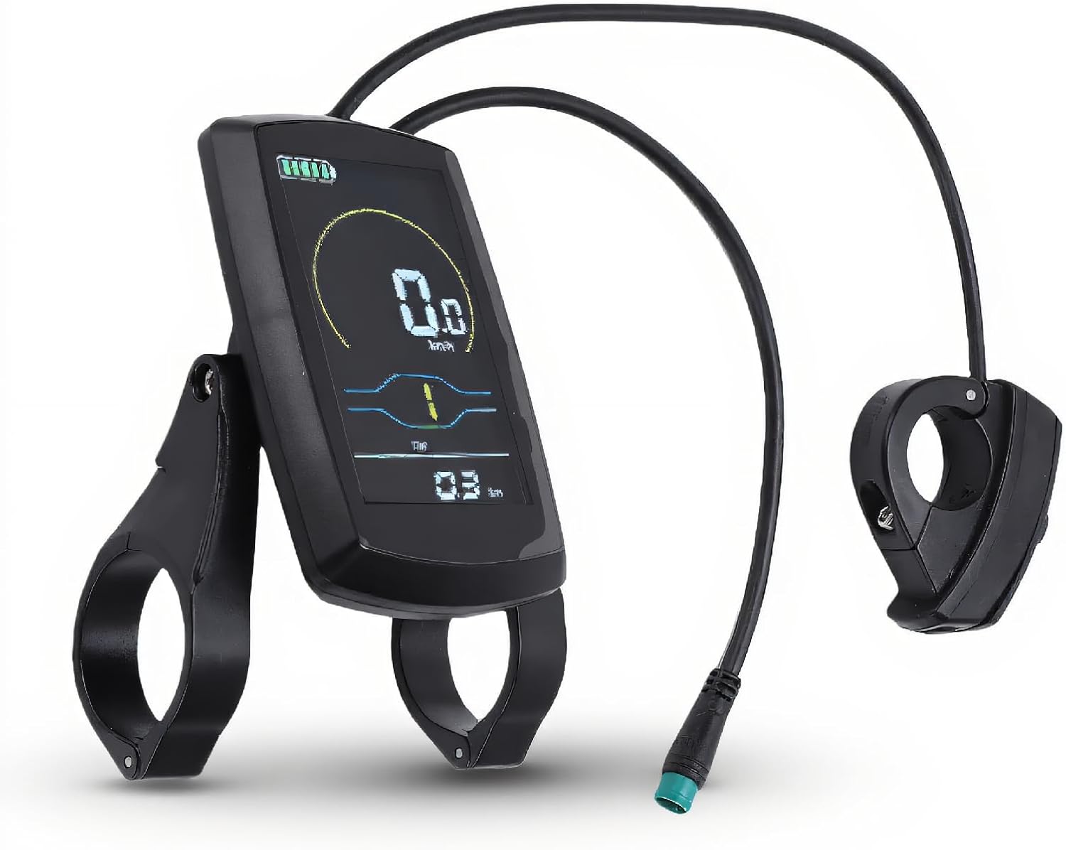 ASHATA Electric Bike LCD Display Meter, Ebike LCD Display Control Panel ABS Speedometer Odometer Customizable Settings for Electric Scooter Bike for Replacement