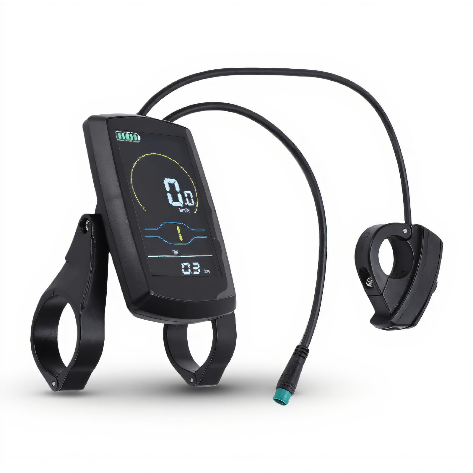 XUMIUZIY Misuratore Display LCD per Bici Elettrica, Contachilometri Tachimetro ABS con Schermo Multifunzionale per Livello Batteria velocità Chilometraggio, Compatibile con Varie Bici