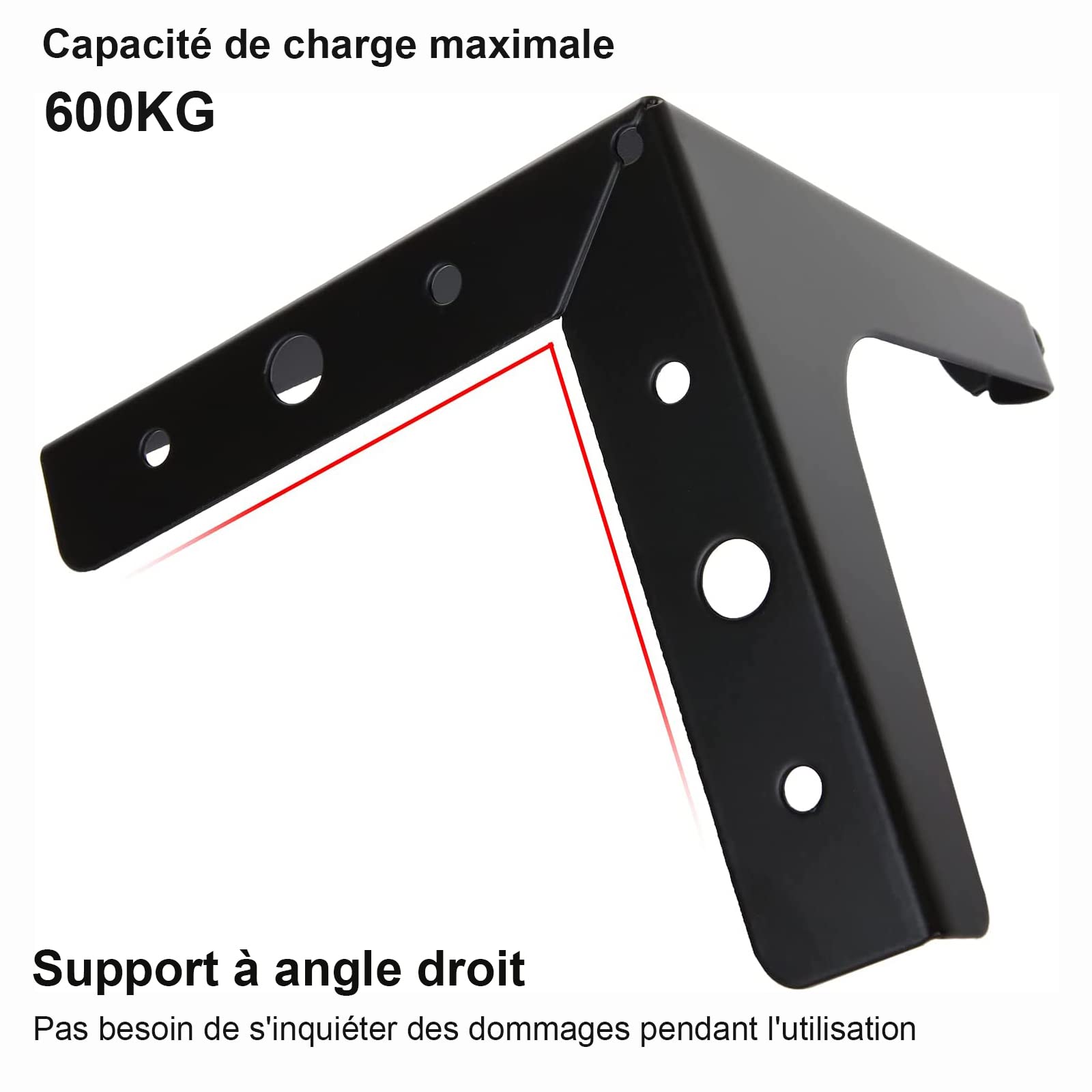 SENENQU Lot de 8 Pieds de Canapé Metal 15 cm, Pieds de Table Basse Métal Charge Jusqu'à 600 KG Pied de Meuble Noir, Support de Table en Fer Forge/Sofa, Pied pour Meuble TV, Placard