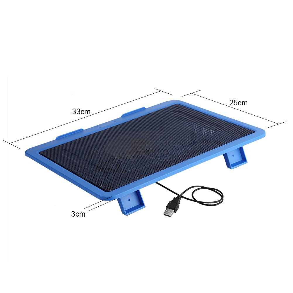 Base de Refrigeración para Portátiles, Almohadilla de Enfriamiento Silenciosa para Laptop, Computadora Portátil Enfriada por Aire Ergonómico Alfombrilla de Base para 14" o Menos