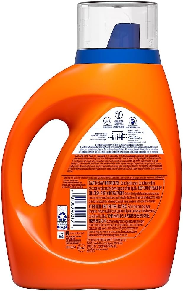 Tide Laundry Detergent Liquid Soap, Original, 32 Loads, 46 Fl Oz, 46 Fl Oz