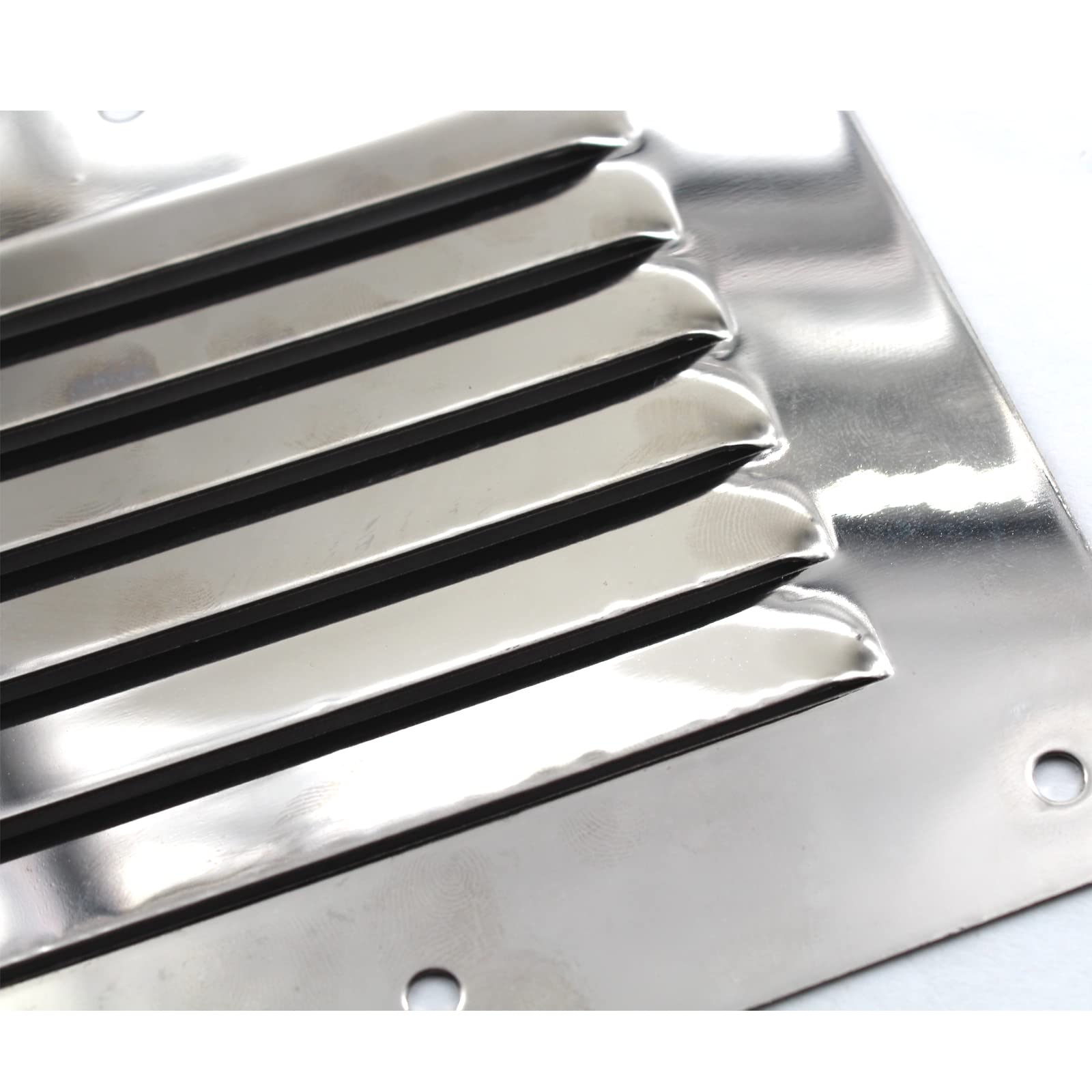 Yuanpgky Edelstahl Lüftungsgitter 120x120mm - Bootslüftung Mit Lamellen-Design