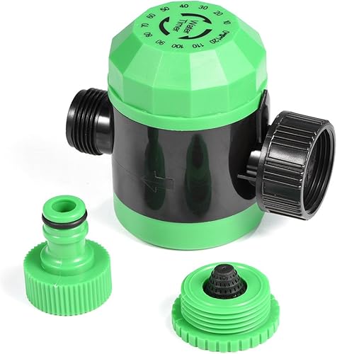 Oumefar Temporizador de agua de 2 a 120 minutos Manguera de jardín al aire libre Controlador de temporizador de agua Controlador de riego de jardín