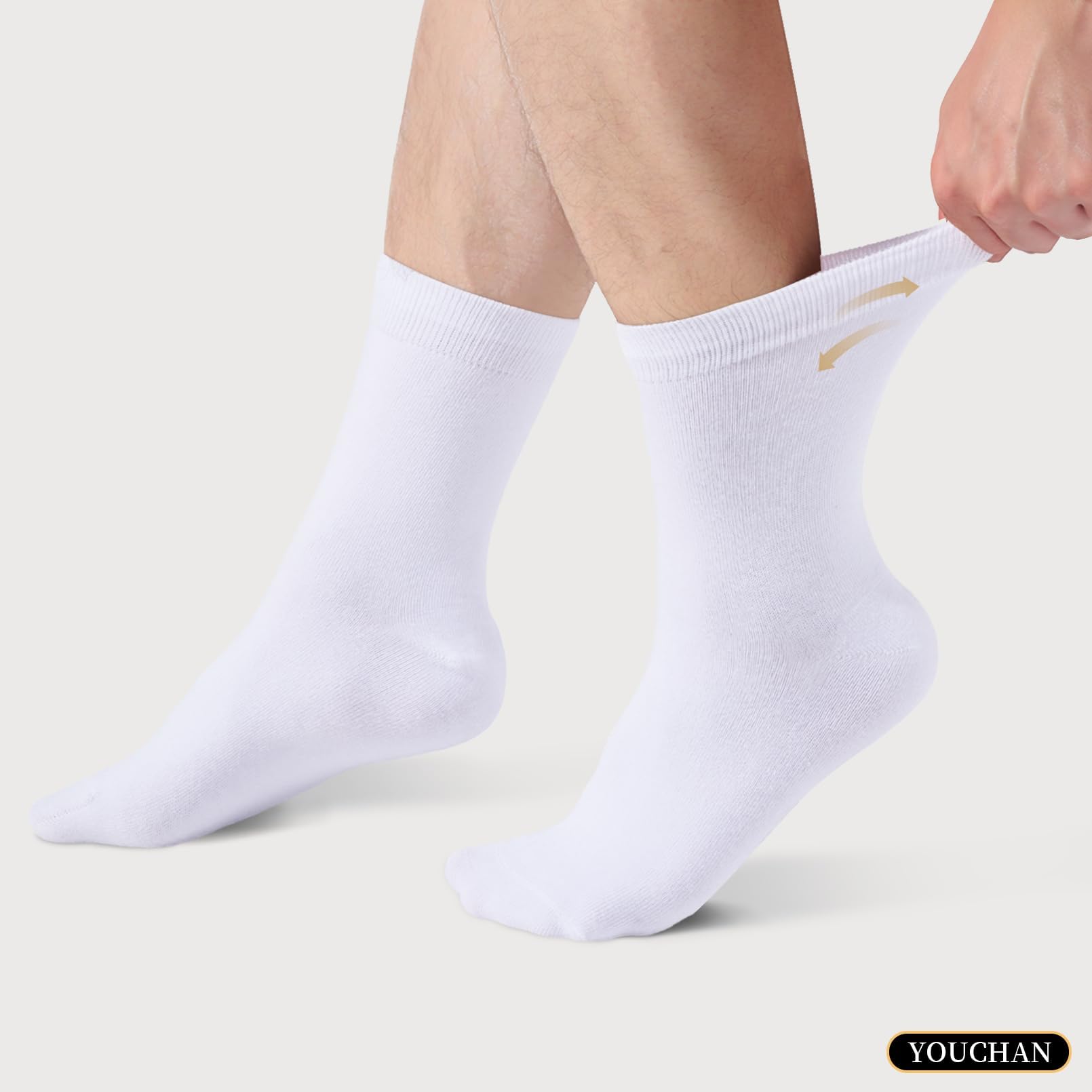 YOUCHAN 10 Paires de Chaussettes Pour Hommes Femme Classiques Confortable Respirantes Coton Chaussettes