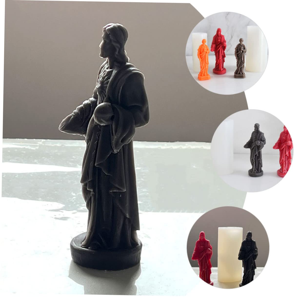 Moule à Bougie Silicone Créatif Forme De Jésus Moule Pour Fabrication De Bougies Et Décorations Pour Artisanat Et Personnalisés