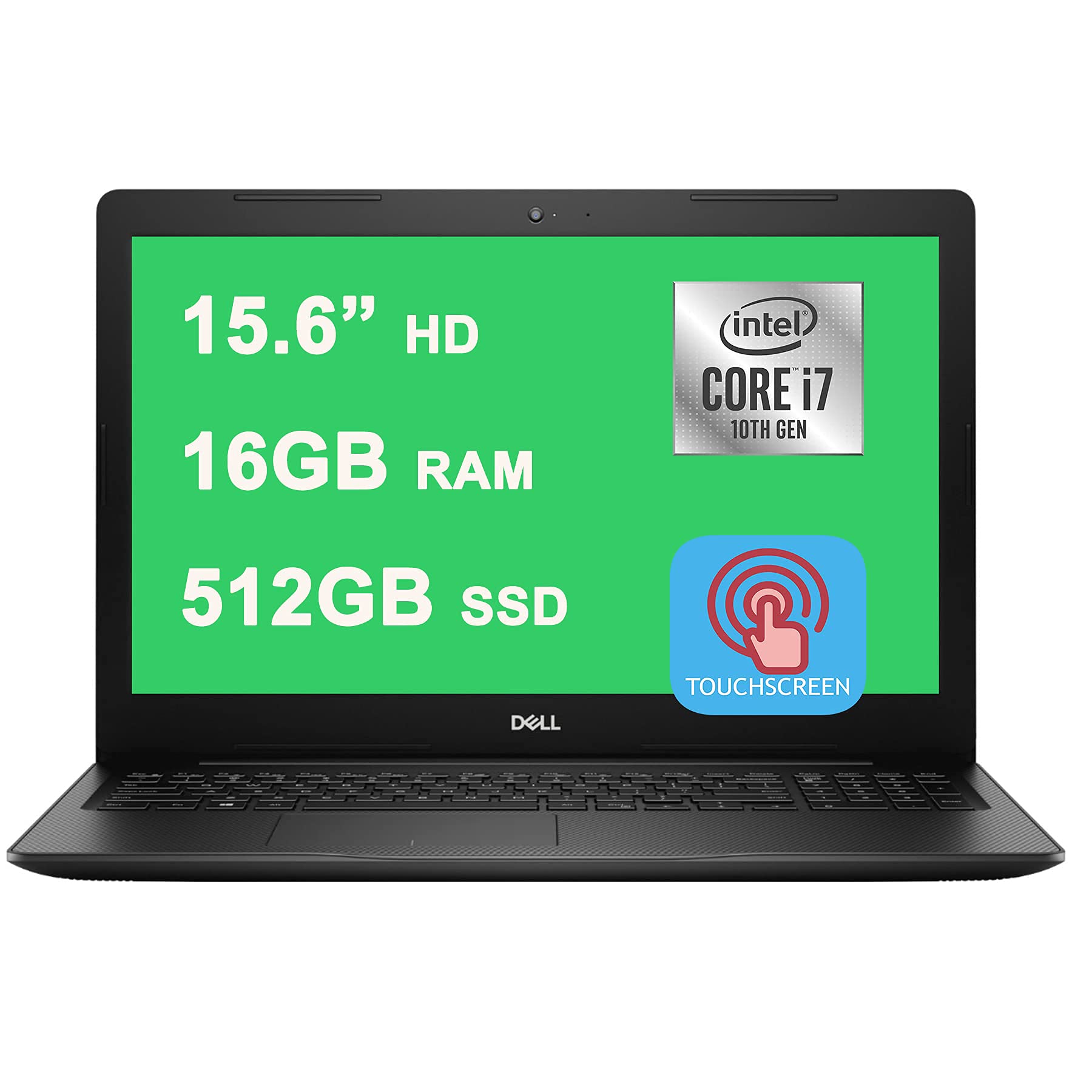 Dell Inspiron 15 3000 3593 Laptop 15.6” HD Touchscreen 10th Gen Intel 4-Core i7-1065G7 16GB RAM 512G