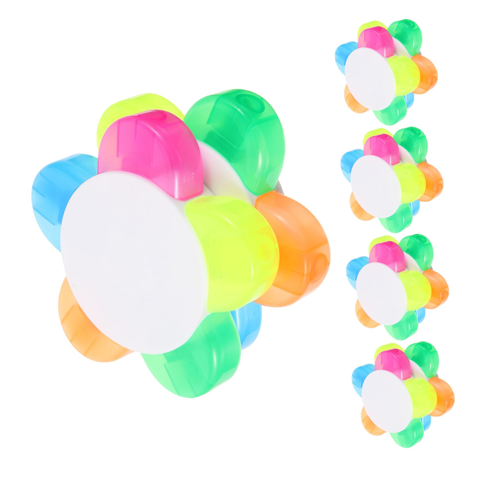 Homoyoyo 10 Stück Teiliges Fluoreszierendes Textmarker Blütenblattform Farben Pastell Leuchtstark für Notizen Studium Scrapbooking DIY Kreativarbeiten Schreibwaren für Schüler und Lehrer
