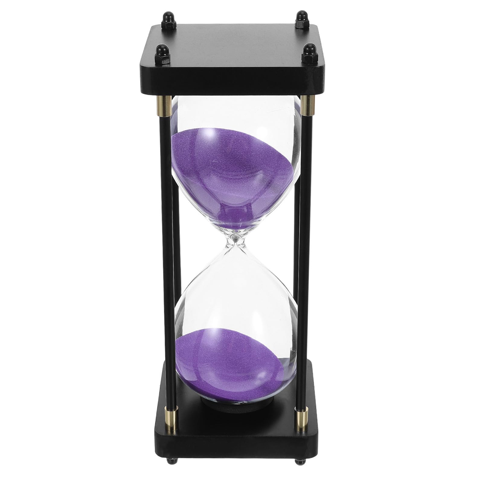 Reloj de Arena de 60 Minutos Púrpura Marco de Madera para Oficina