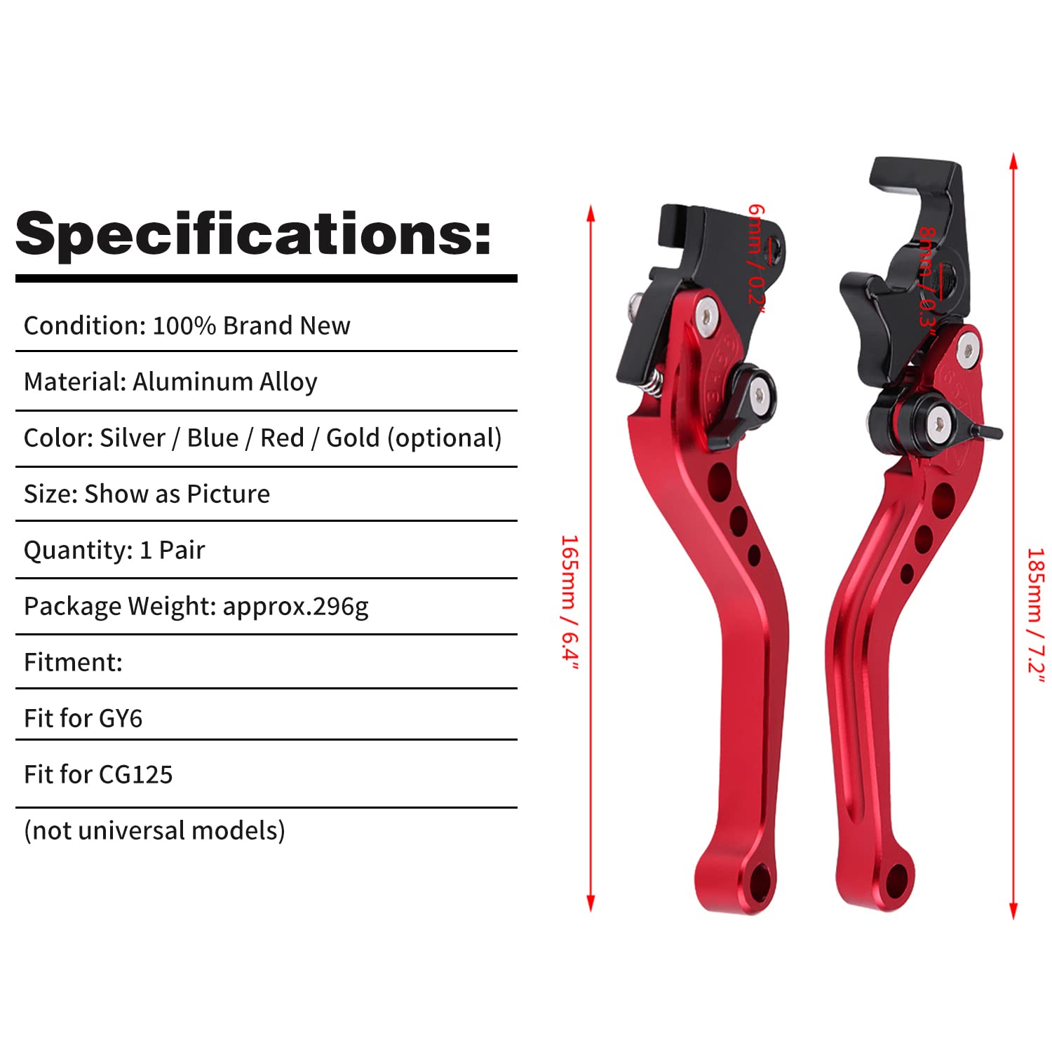 EVGATSAUTO Poignée De Levier De Frein, Paire De 22mm 7/8 "CNC
